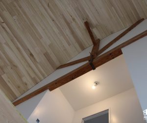 Plafond lambris peuplier